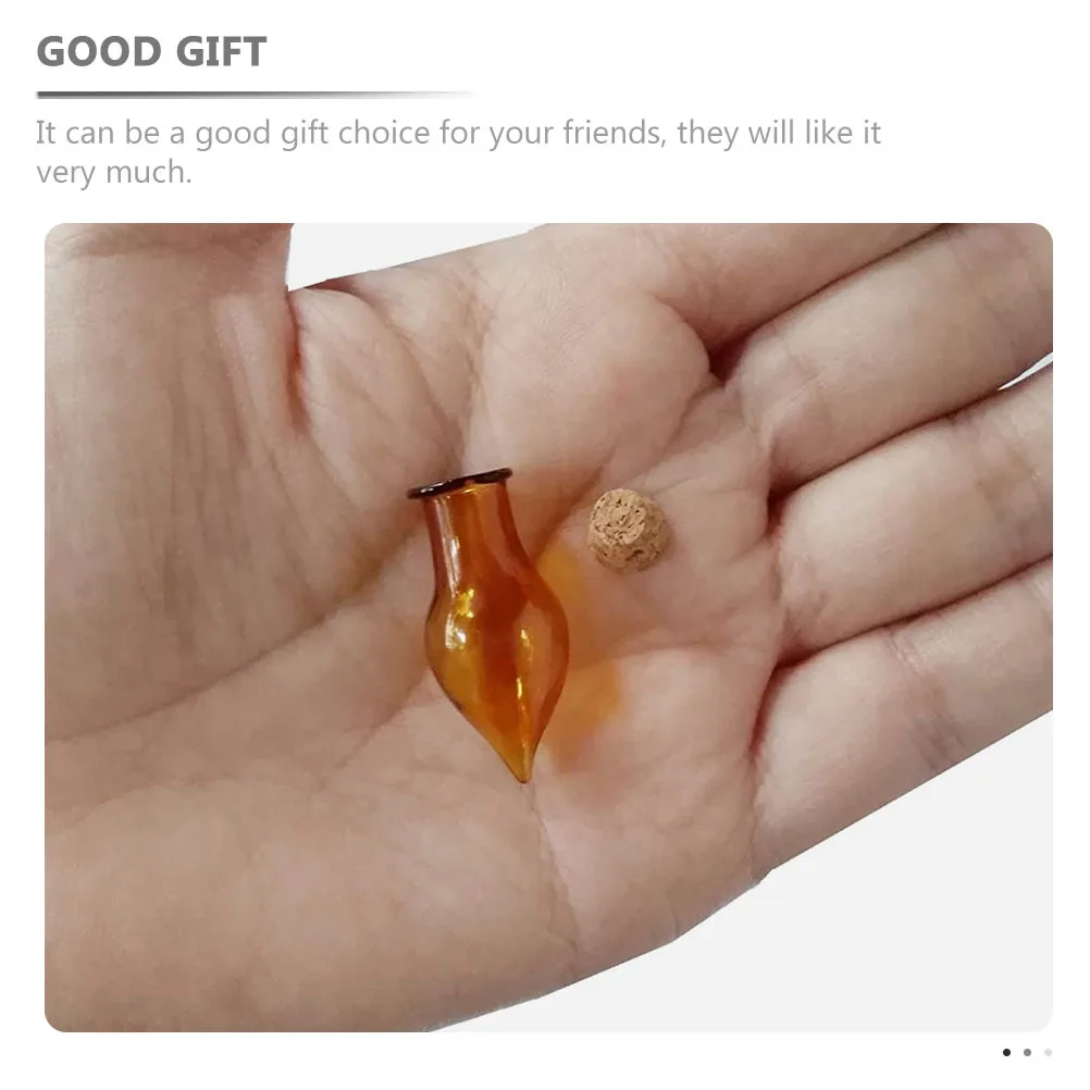 

8Pcs Mini Wishing Glass Bottles Wood Cork Stoppers DIY Drift Bottles Storage Jars Gift Wishing Glass Bottle