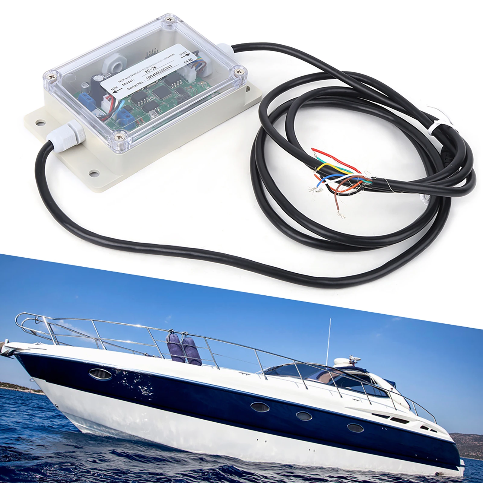 

Bi Direction Converter Module NMEA2000 and NMEA0183 KC‑2W IPX67 Waterproof 9‑30V NMEA0183 Bi‑Directional Converter