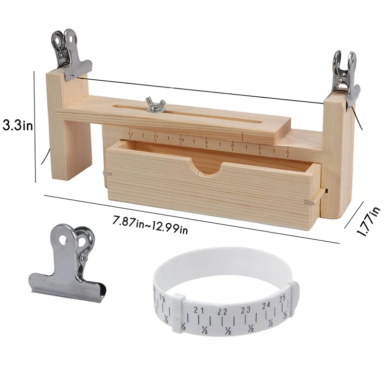 Mal Armband Maker Set Met 2 Stuks Clips, Hout Jig Armband Maker U Vorm Clear Schaal Armband, Hand Gebreide Armband Jig Kit