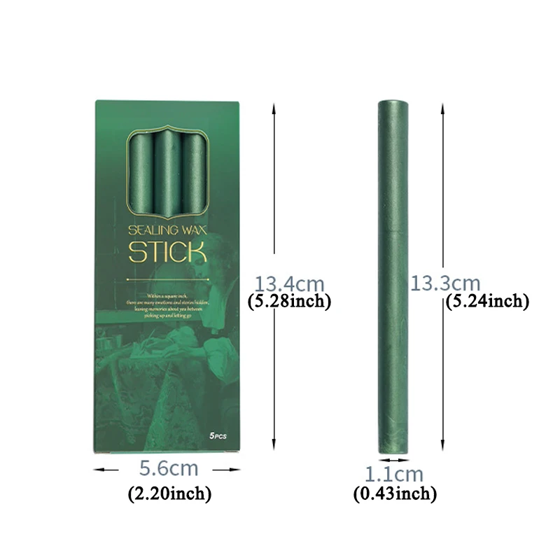 5PCS/Pack Boxed Wax Seal Sticks, Fire Paint Wax Stick Multi-color for You to Choose, Can be Used with Glue Gun
