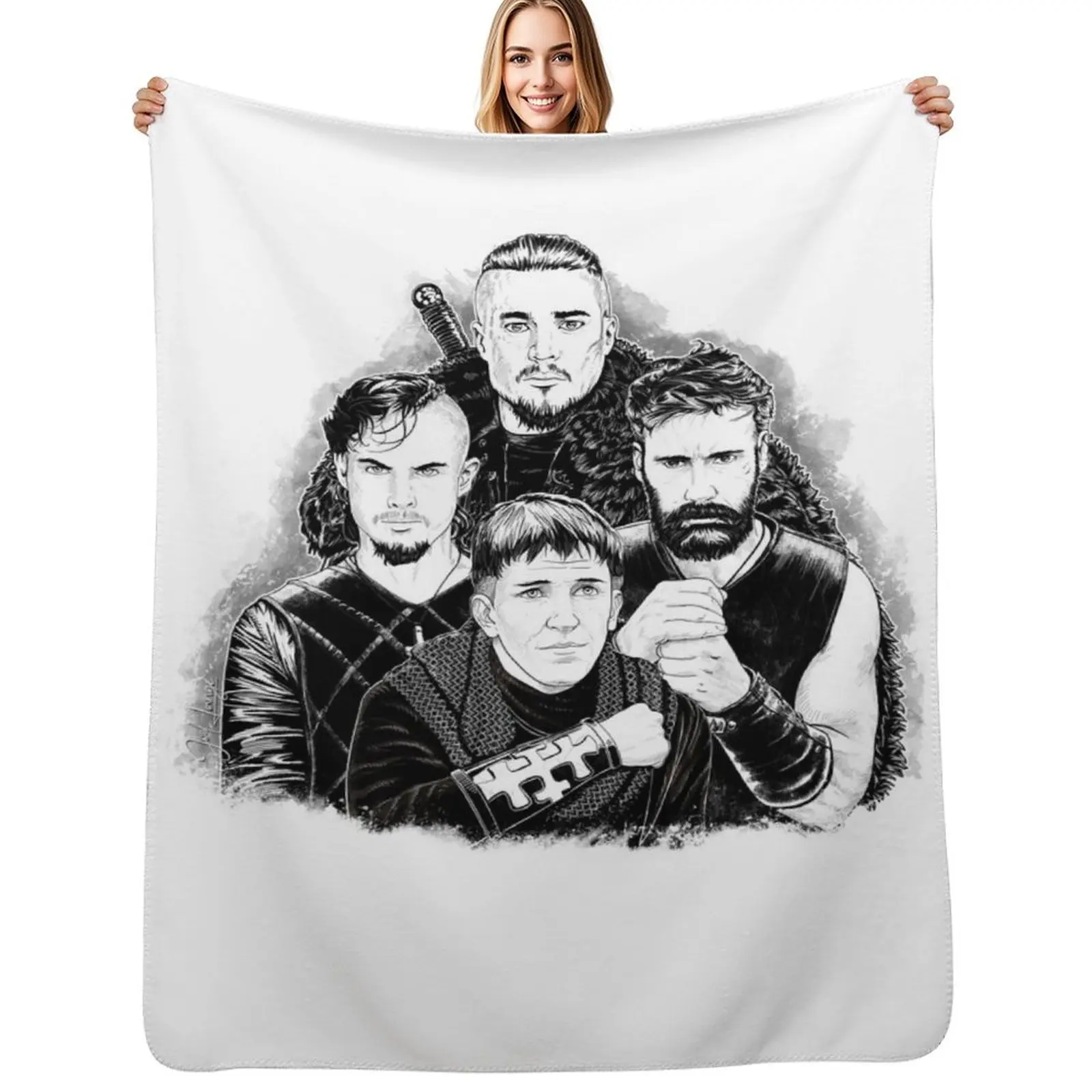 The Last Kingdom Portraits Throw Blanket All Season Lightweight Soft Blanket for Bed