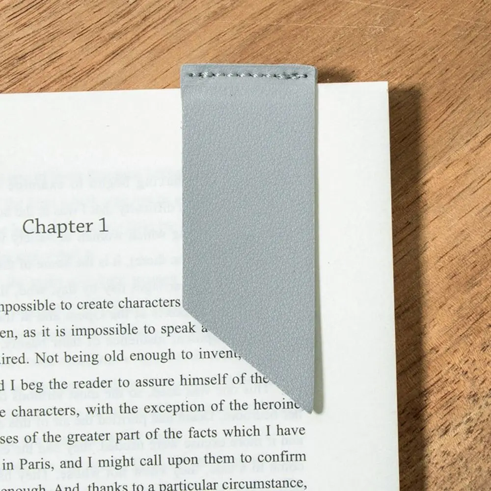 Durable Vintage Leather Bookmark Handmade Waterproof Fold Bookmark Individual Multi-purpose PU Leather Label Notebook