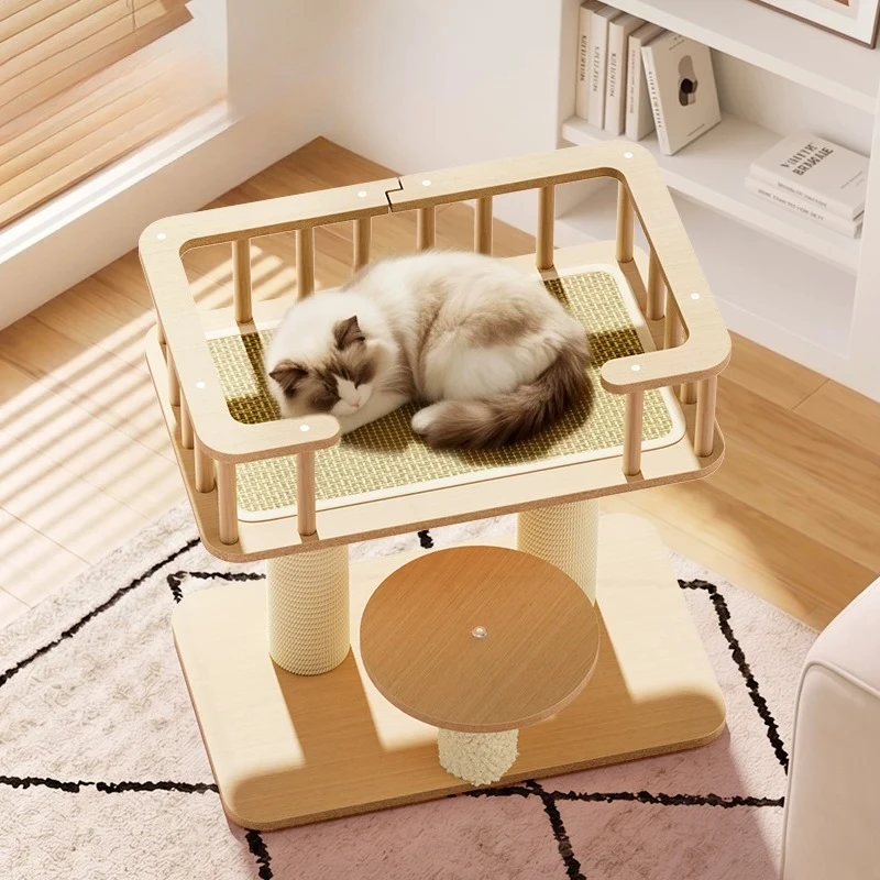 Gran Torre para Gatos Tipo Castillo con Rascador, Cama, Arenero y Casa, Accesorios para Gatos, Arbre A Chat, Suministros para Mascotas