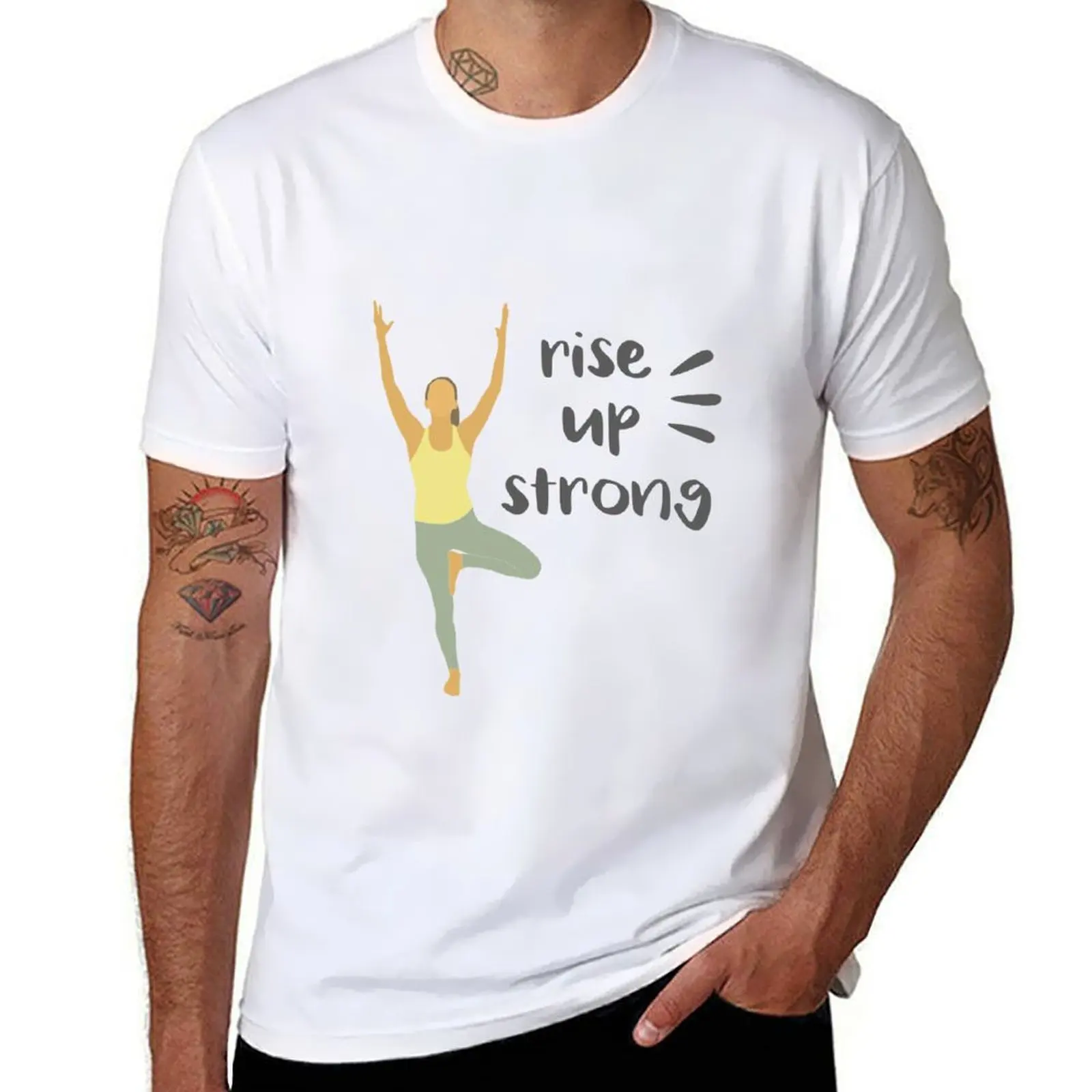 

rise up strong T-Shirt anime tshirt man graphic t shirt t shirt men 100% cotton luxury brand T-shirt