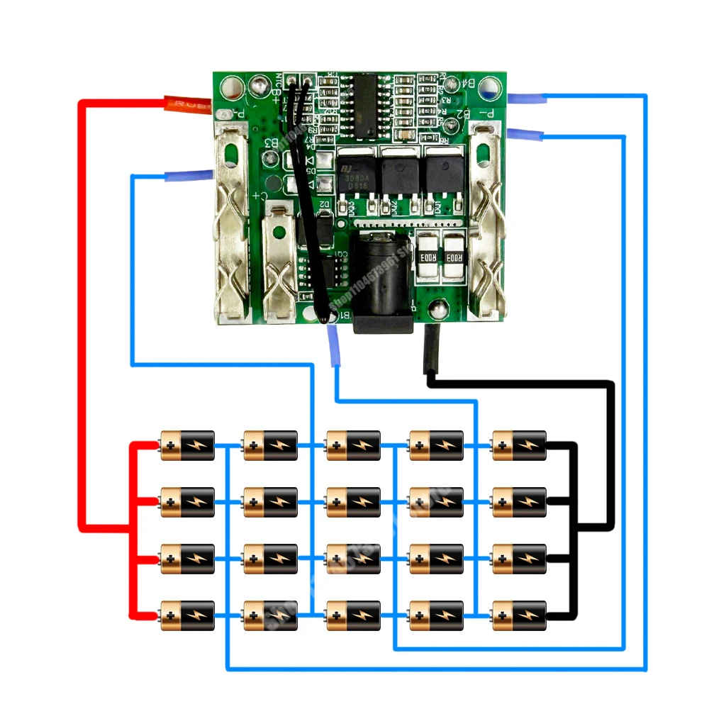 Power Tool Battery Case Box Protection Circuit Board for Makita Lomvum Zhipu Hongsong Jingmi 18V Li-ion Battery PCB BMS Housings