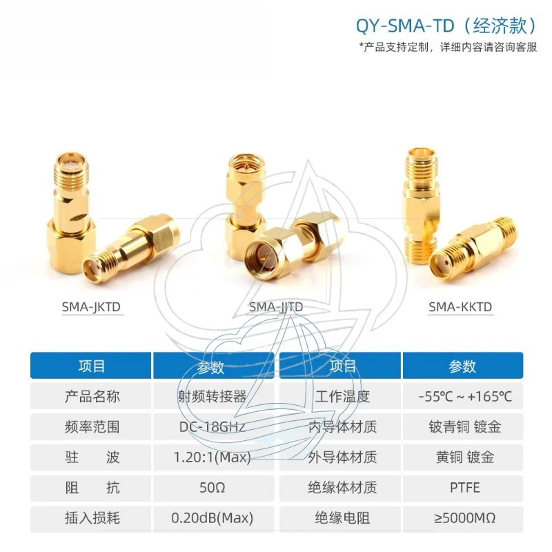 SMA RF Coaxial Adapter SMA to SMA Straight Connector 18GHz Test Adapter Female Female Male Male Female Male for Signal Cable