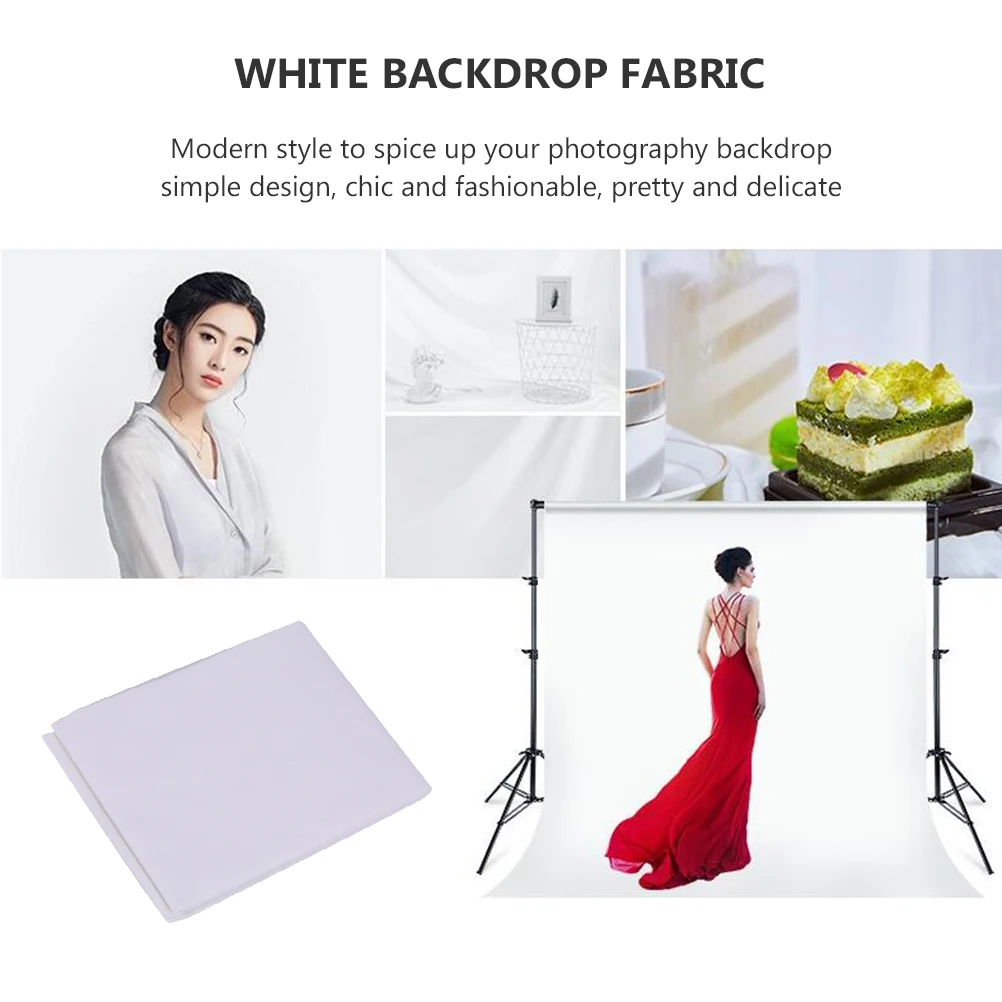 

1Pcs Pure White Backdrop Fabric Chic Fashionable Photography Background Cloth Table Cloth Decor Photography Backdrop