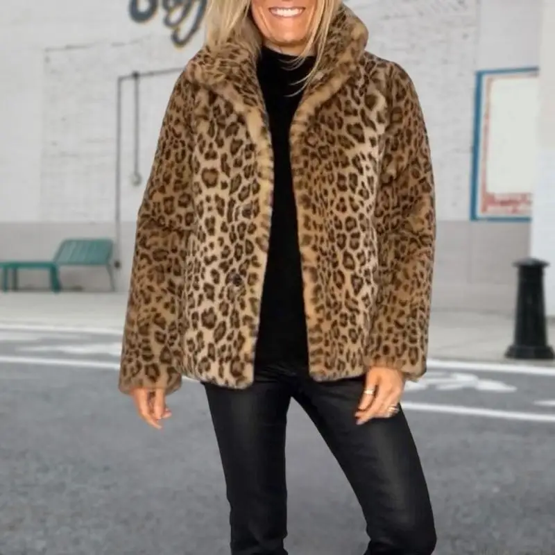 31BF Women's Faux Furs Fleece Coat,Fall Winter Fashion Short Shearling Fuzzy