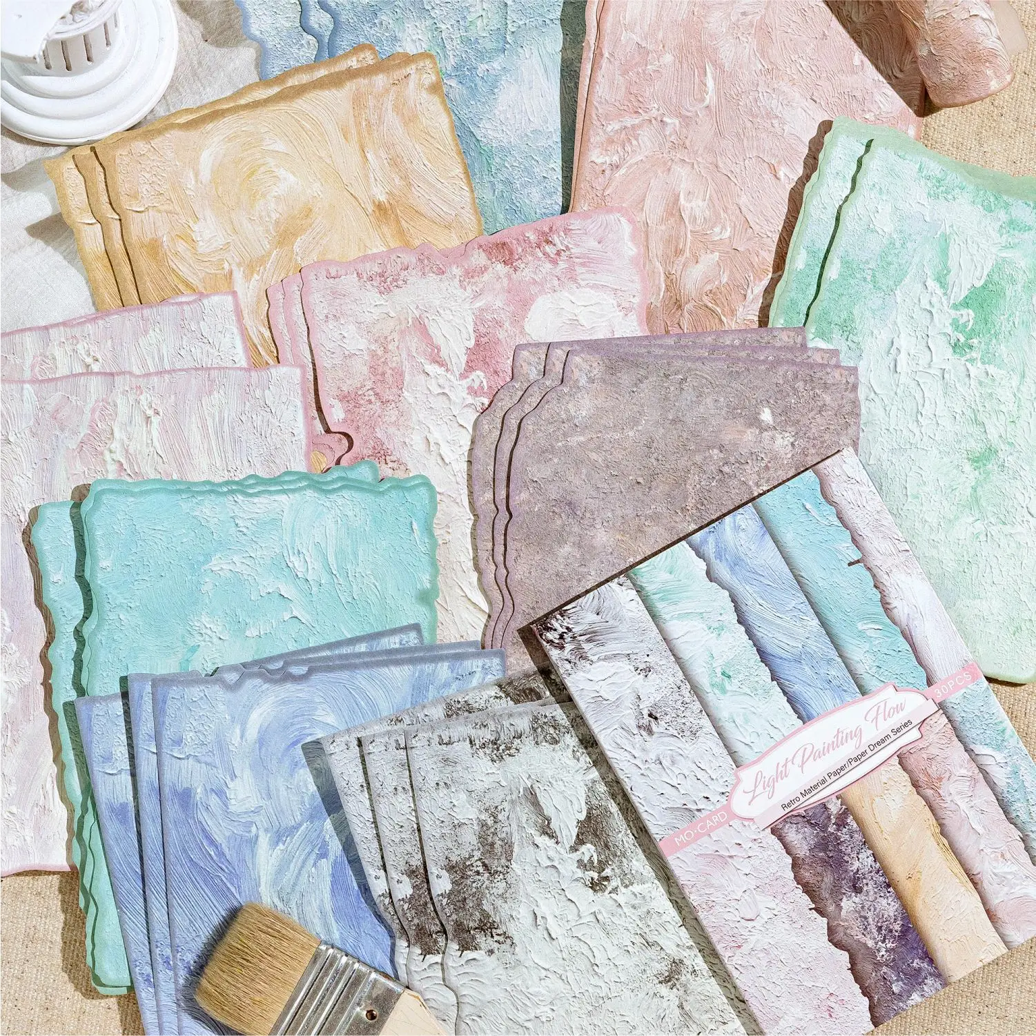 30pcs/lot Memo Pads Material Paper  Dreaming Between Papers Junk Journal Scrapbooking Cards Retro Background Decoration Paper