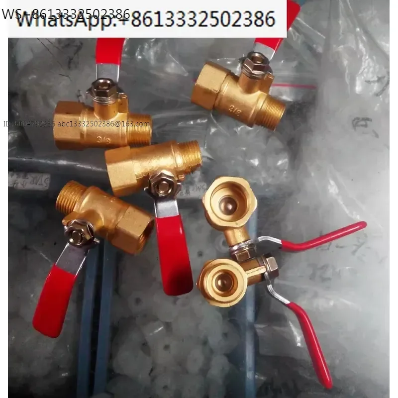 thickened 3-point copper ball valve for transporting water and discharging water 3/8 ball valve with inner and outer teeth.