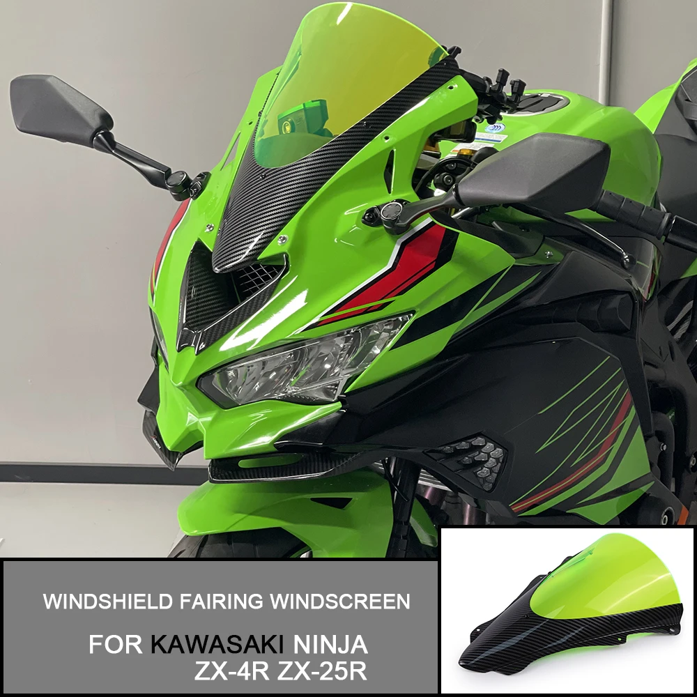 

For KAWASAKI NINJA ZX-4R ZX-25R ZX4R ZX25R Motorcycle Racing Sports Front Screen Windshield Fairing Windscreen Baffle