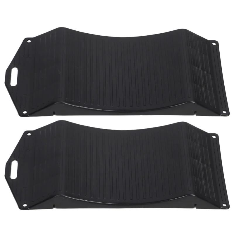 

2 шт. Противоскользящие пандусы для шин, сверхпрочные, с высокой грузоподъемностью, для легковых автомобилей, грузовиков, внедорожников, фургонов, прицепов, кемперов 18P