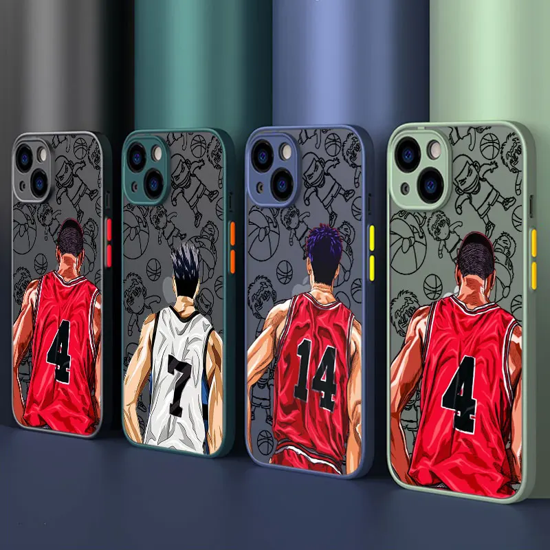 Slam Dunk Shell Cover Case for Apple iPhone XR XS MAX 8 15 11 7 SE 13 13 Mini 6 6S 12 Mini 14 14 Pro 7 Plus 8 Plus 15 Hard PC