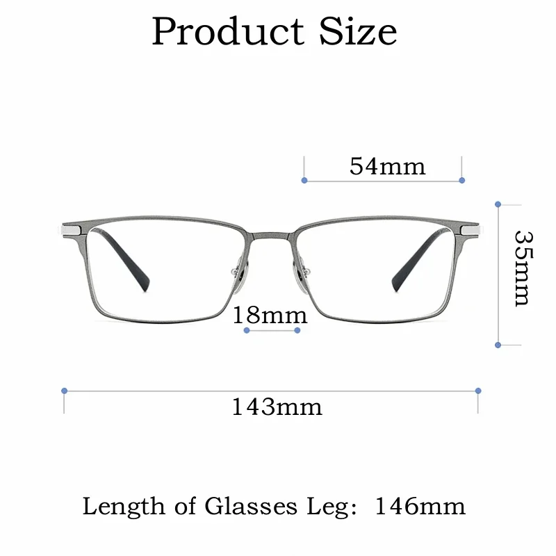 OLLYMURS New Ultra-light Luxury Aluminum Magnesium Pure Titanium Eyewear Retro Square Optical Prescription Eyeglasses Frame Men