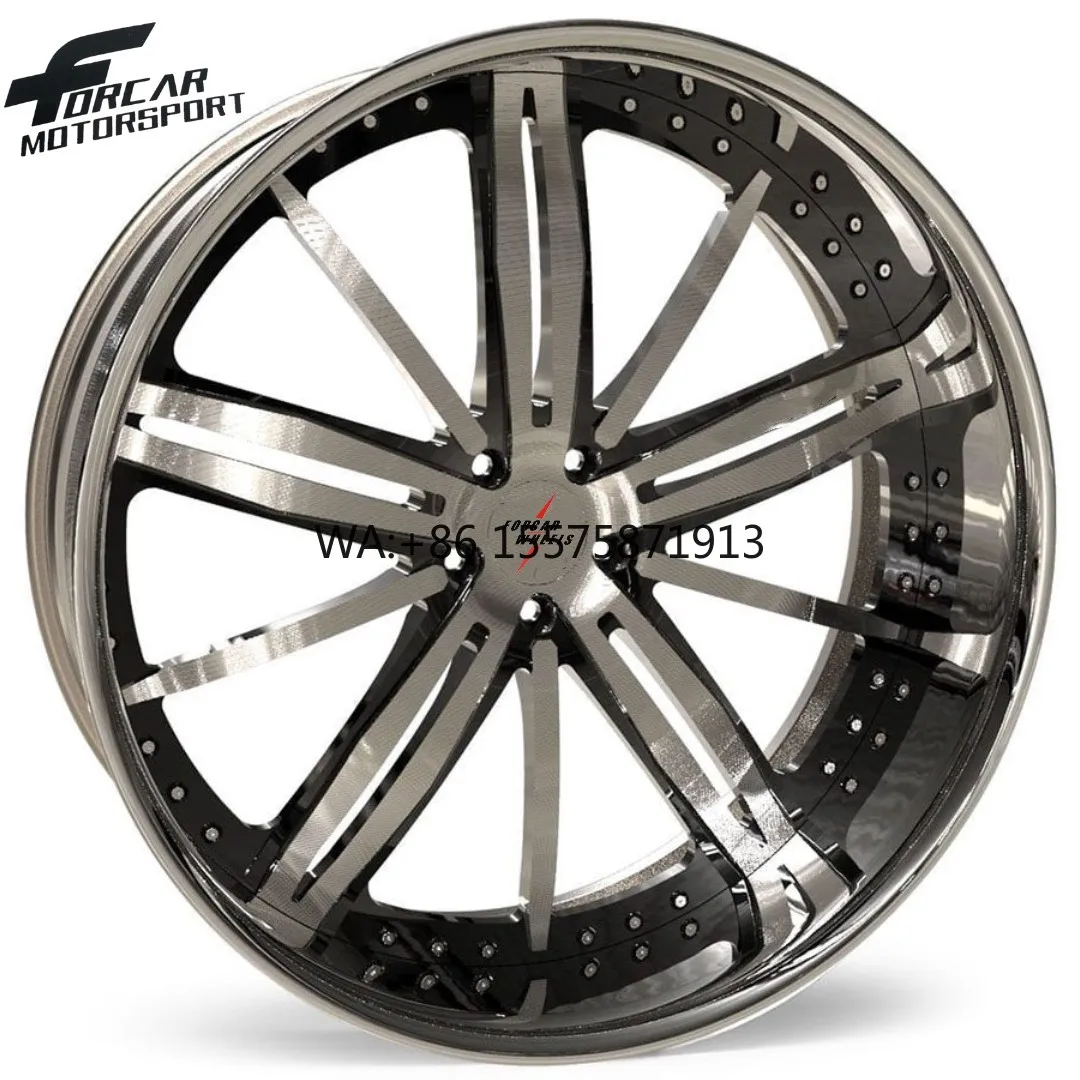 

Two-Pieces Forged Luxury Custom OEM Logo China Aluminum Fatory Wheels T6061 Rims for Personal Use