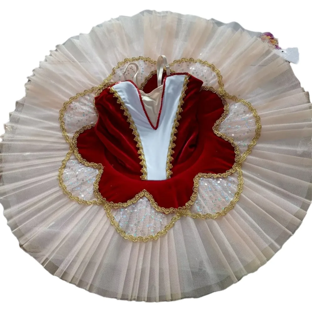 

Red Professional Tutu La Esmeralda Performance Ballet Platter Pancake Tutu Skirt Dress Girls Kids Adult Ballerina Party Costume