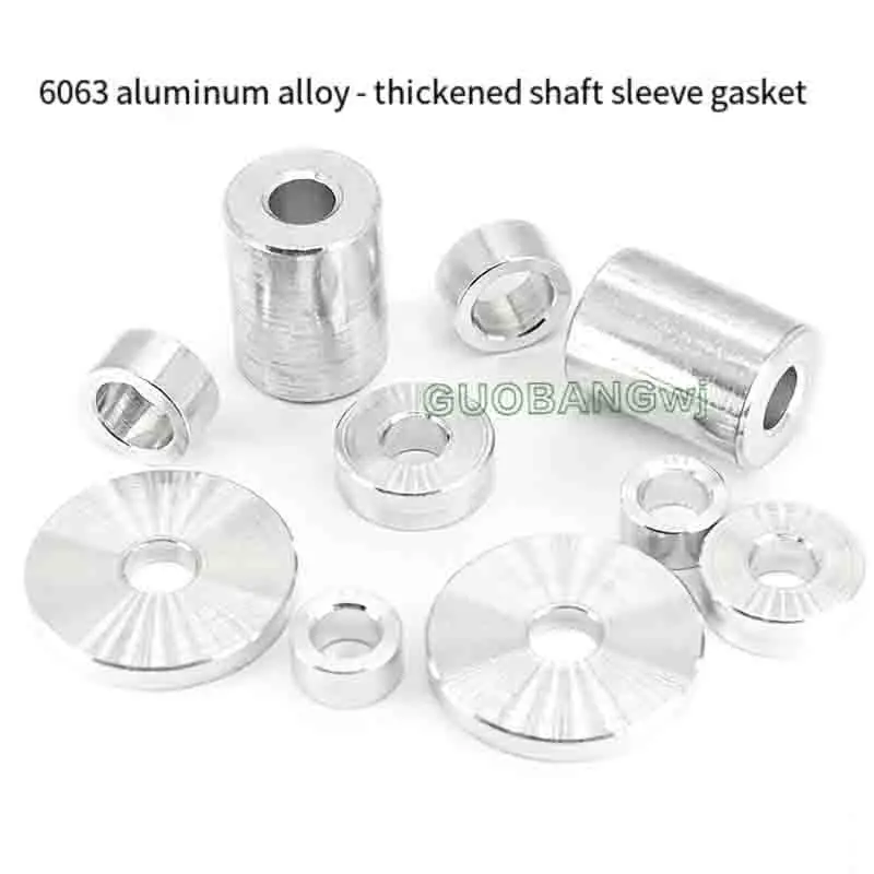 Enlarged&Thickened Aluminum Alloy Spacer Bush/Sleeve Washer M6 M8 M10 Metal Round Shim Anti-Loose Anti-Vibration Hardware Fasten