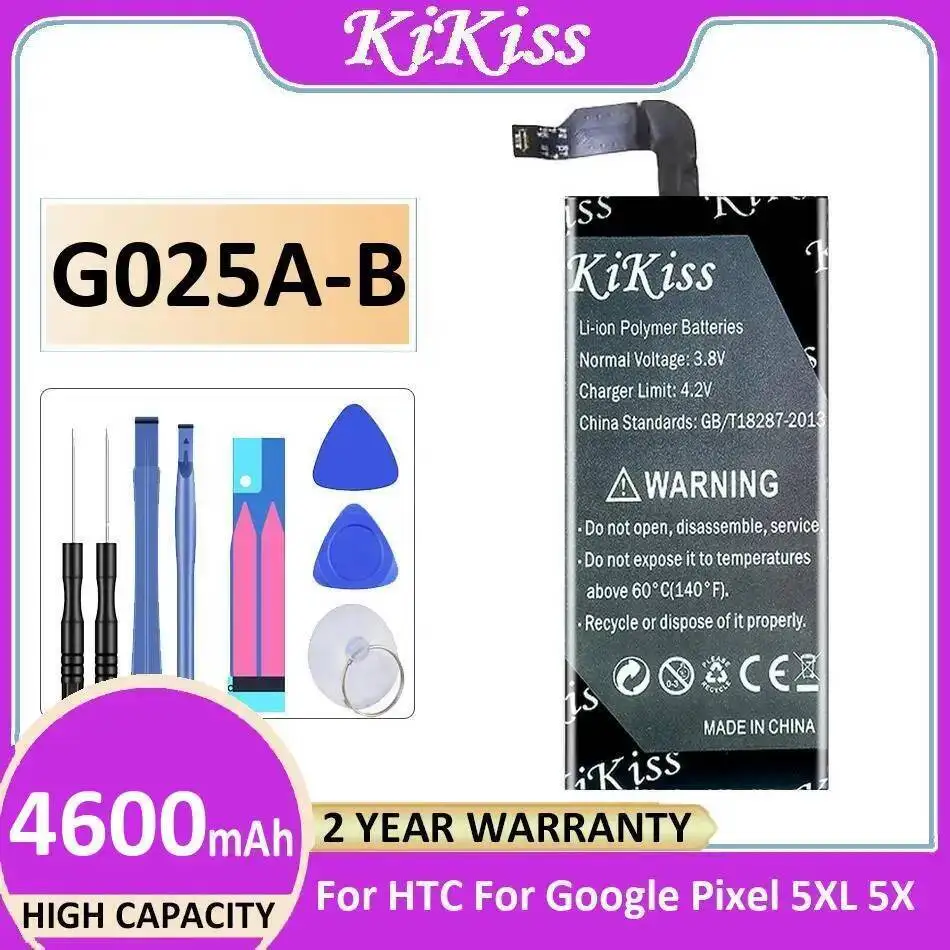 

Mobile Phone Battery Reliable Power For Htc Google Pixel 5XL 5X 4600Mah G025A-B
