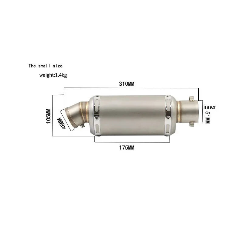 

Modified Triangular Exhaust Tailpipe for Kawasaki Ninja Z250 Benelli BJ300 Yamaha R3 R25 K6789