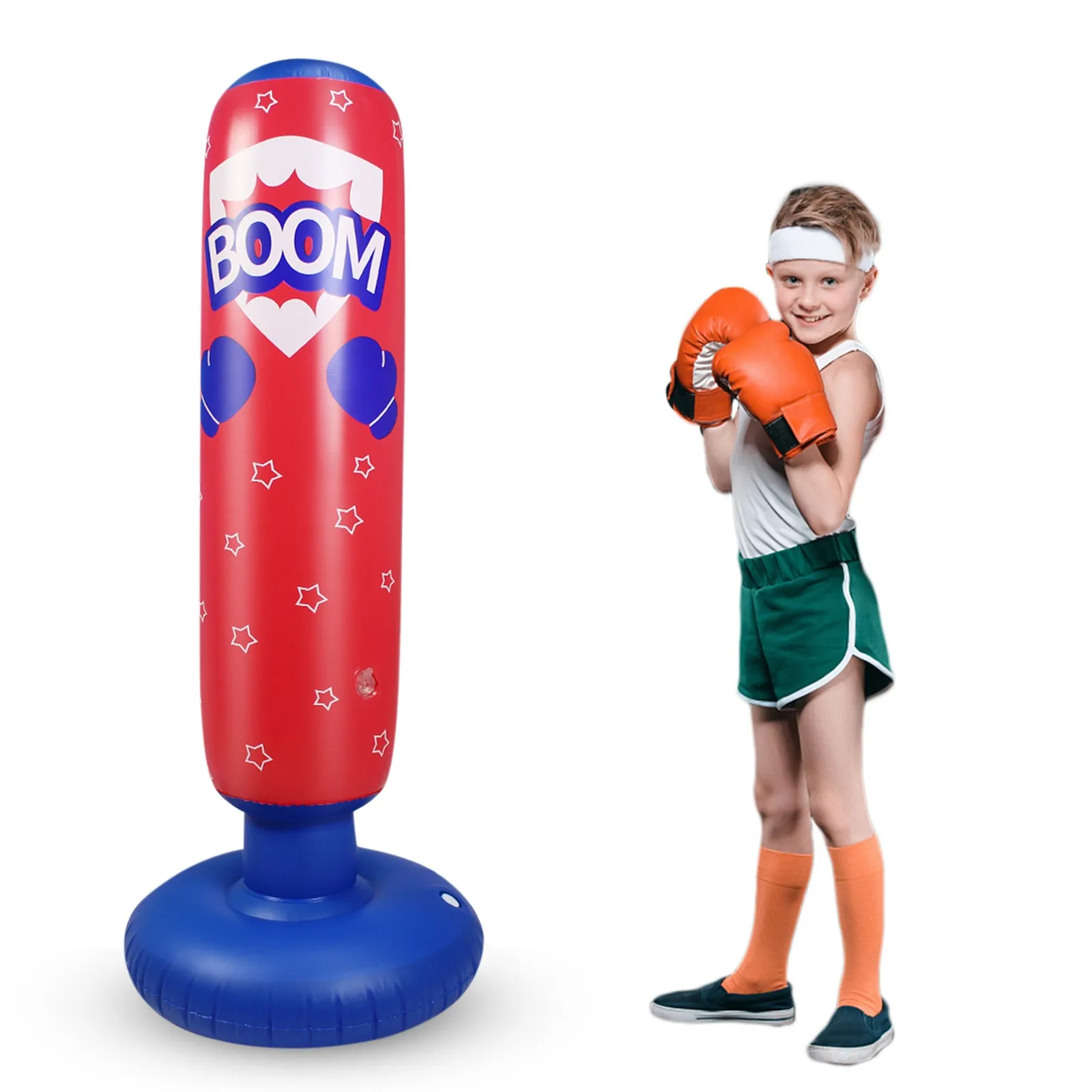 1Pcs Children\'s Sandbag Inflatable Impact Column, Tumbler Boxing Column, Vent Sandbag,Decompression Toys for Boys and Girls