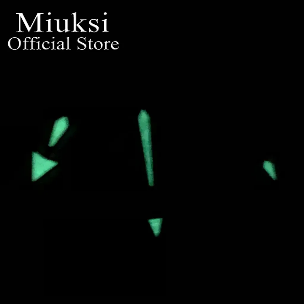 Miuksi silver watch hands green luminous fit NH35 NH36 ETA2824 2836 Miyota8215 8205 821A Mingzhu DG2813 3804 movement