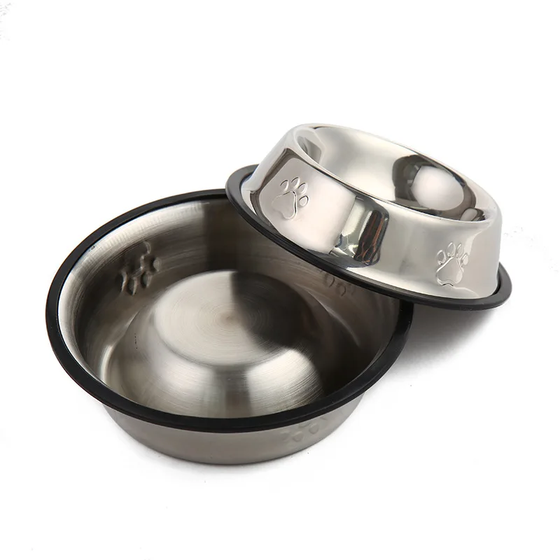 Hot Sale Anti-Slip Stainless Steel Dog Bowl Pet Food Bowl Creative Rust-Proof Cat Feeding Dish