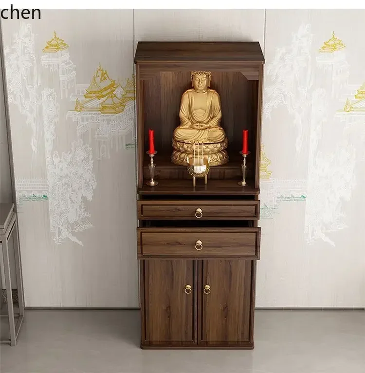 r5.21 vertical cabinet New Chinese-style household Buddha statue incense table Bodhisattva offering incense altar cabinet