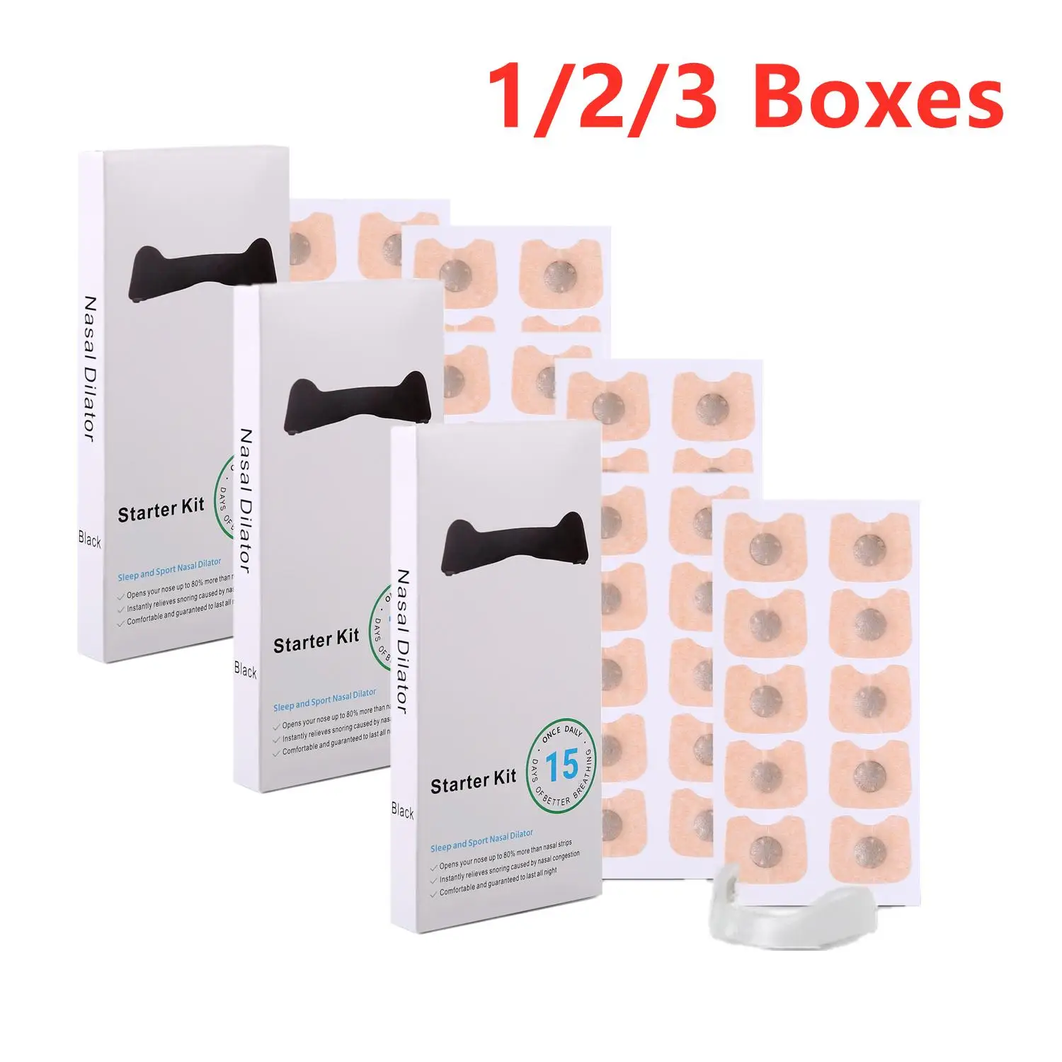 

1/2/3 Boxes White New Nasal Breathing Dilators Magnetic Nasal Strips Increase Air Improve Sleep Quality Reduce Snoring