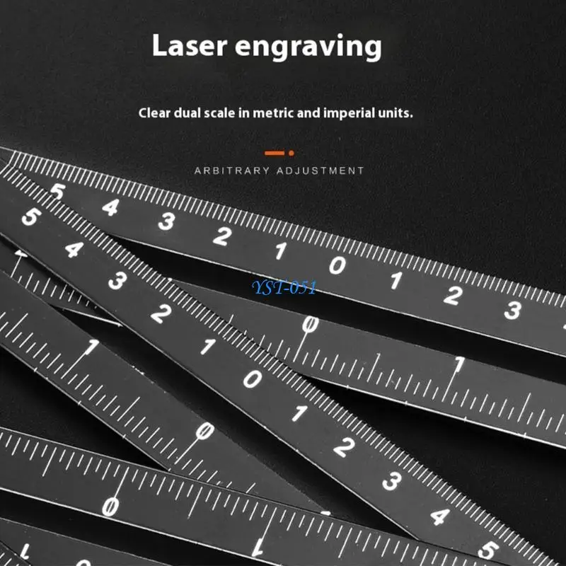 

E15A Aluminum Perforated Template Tool Tile Opening Locator Measuring Ruler