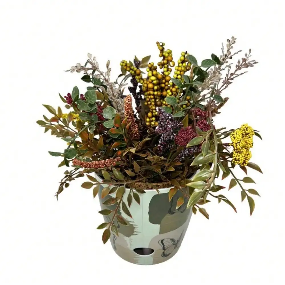 7 بوصة. وعاء دائري من الخيزران ذاتي السقي #3