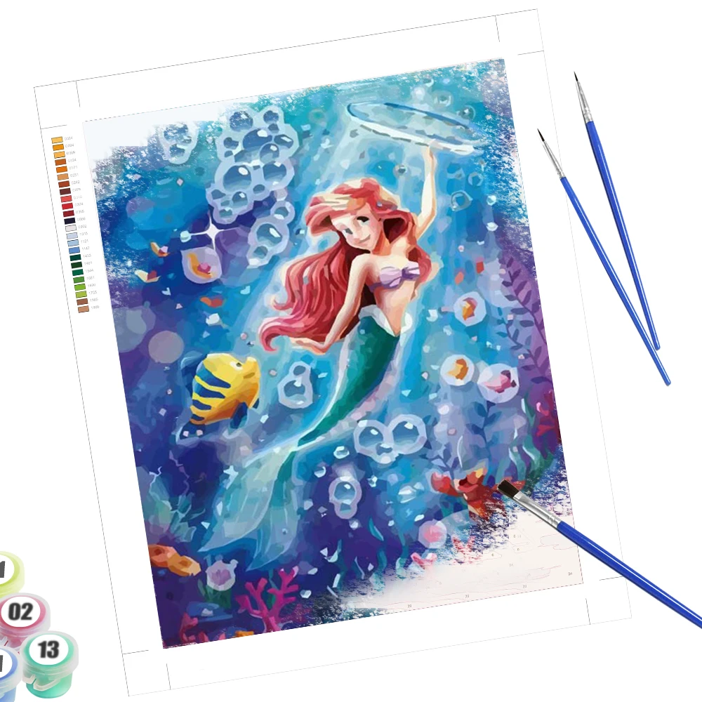 

Disney Diy Pictures Paint By Numbers Aurora Princess Sleeping Beauty Coloring Sea Art Hand Painted Oil Painting