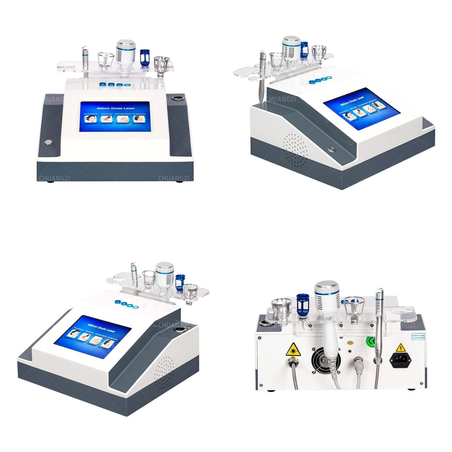 

5 In 1 980nm Diode Laser Machine Nail Fungus Treatment Spider Veins Vascular Removal Skin Rejuvenation Beauty Device