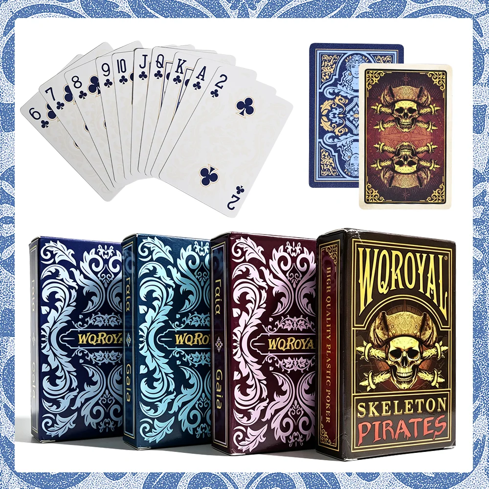 55 Playing Cards Waterproof PVC Frosted Magic Boxed Plastic Playing Cards Set Poker Cards Classic Magic Tools Tabletop Games