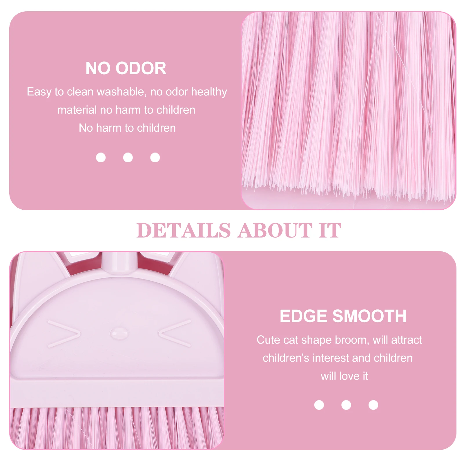 

Children Broom Set Kids Cleaning Tools Mini Plastic Broom Dustpan Toy Safe Smooth Surface Toddler Accessories Kindergarten Use