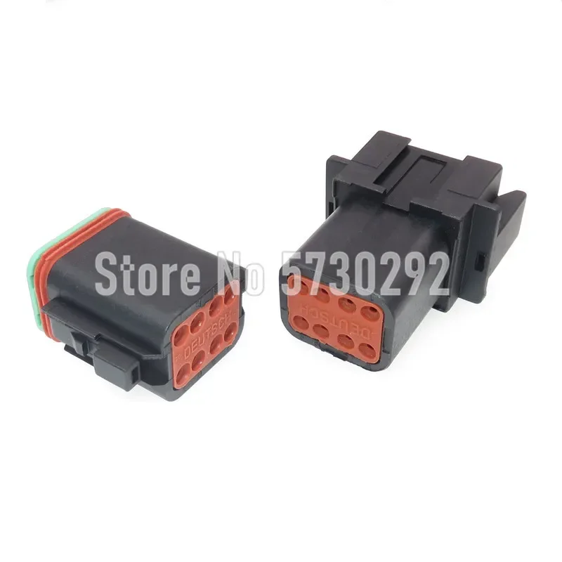 8P DT04-8P DT06-8S Black Colour DT Series Automotive Waterproof Deutsch Wiring Harness Socket Plug With Terminals