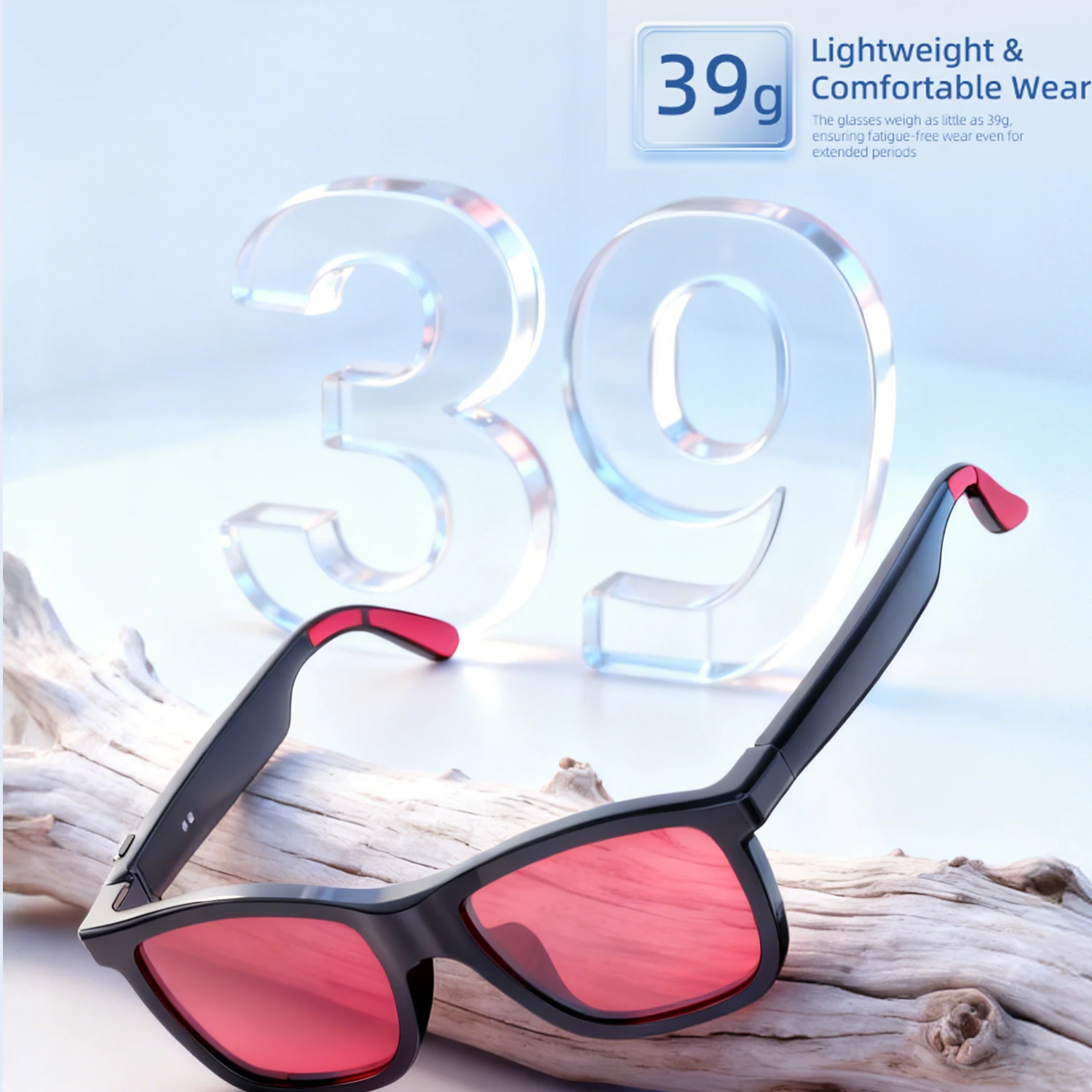 New AI Audio Glasses Electrochromic Lenses Blue Tooth Call Smart Glasses Dual Microphone Noise Reduction Fashion Sunglasses view 4