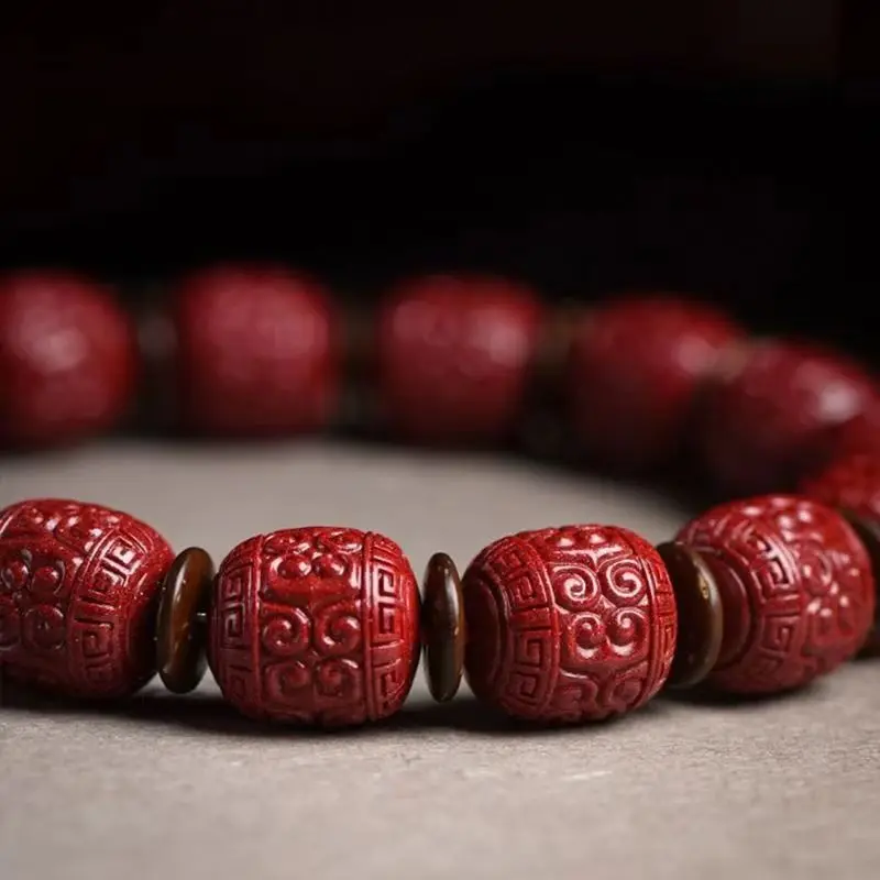 2024 New Purple Gold and Vermilion Pattern Bead Bracelet for Men and Women Fashion Trend Bracelet