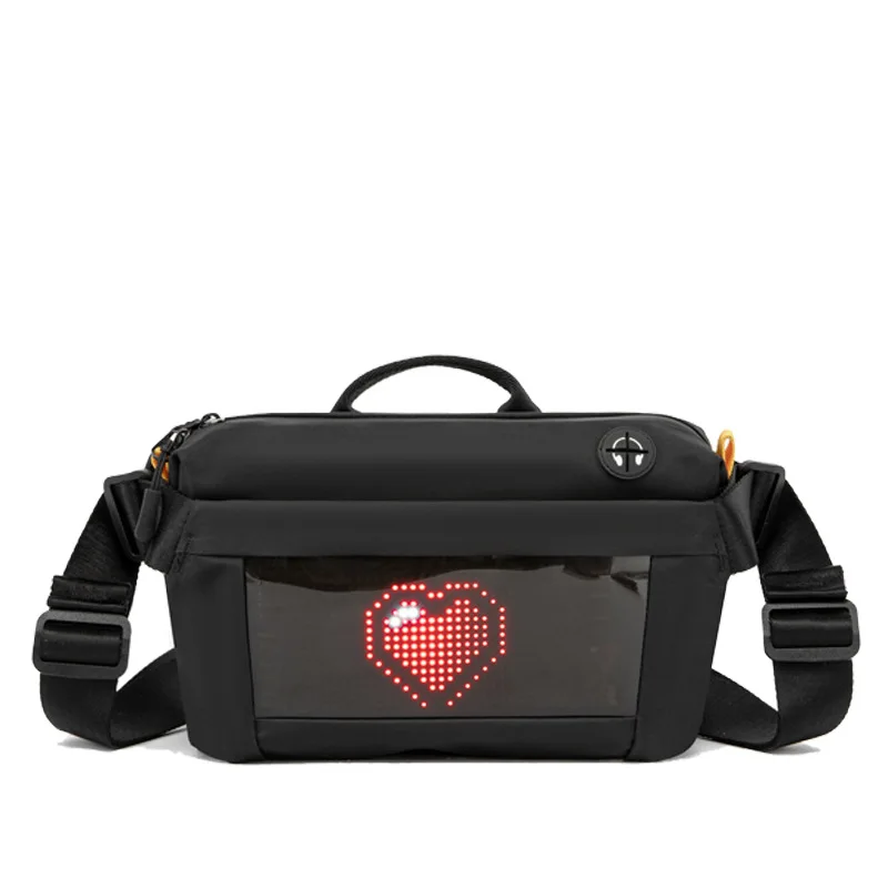 LED fanny pack large capacity men's and women's outdoor leisure satchel polyester material mobile phone download