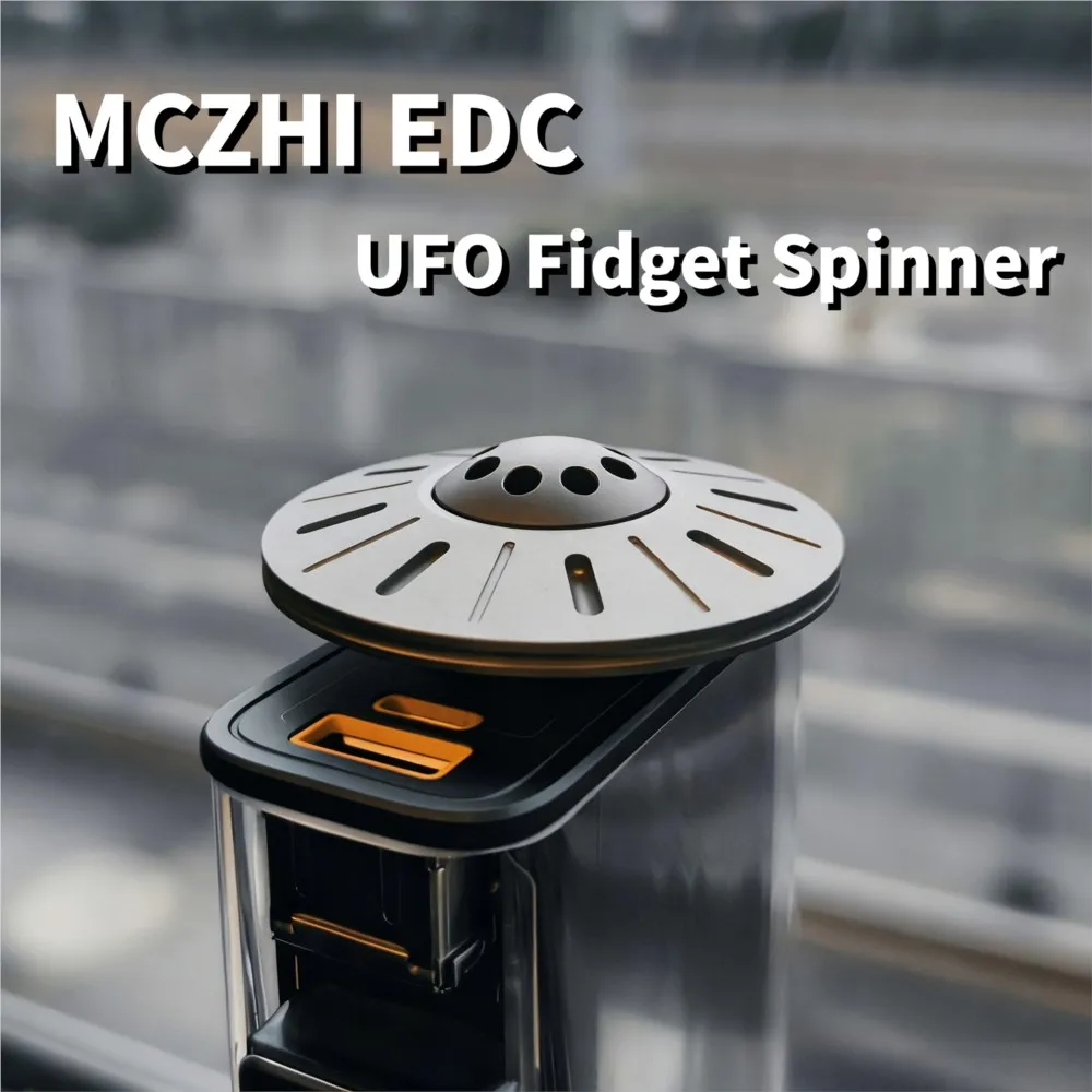 MCZHI EDC UFO Mini Fidget Spinner Fidget Toys Adults Metal Stress Relief Toy Anxiety Toys Office Desk Accessories