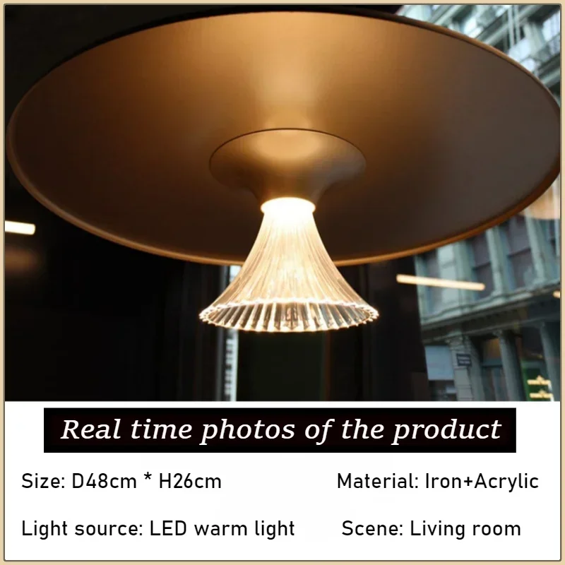 

SANDYHA Stylish Modern Minimalist Flying Saucer Pendant Light Chandelier for Living Room Kitchen Bedroom Coffee Shop Dining