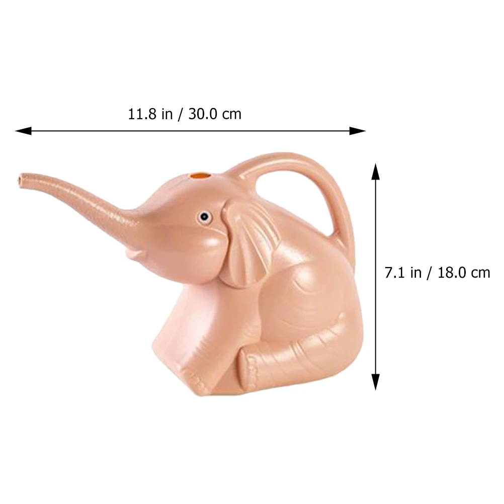 

2pcs Watering Can Long Spout Elephant Shaped Durable Garden Tool Large Capacity Plastic Watering Pot Mild Safe Material