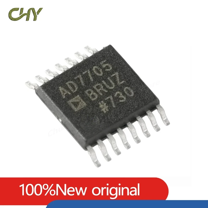 5Pcs/Lot AD7705BRUZ REEL7 16 Bit Sigma Delta ADC 2 3 Channel 3V 5V 1mW TSSOP16 Surface Mount