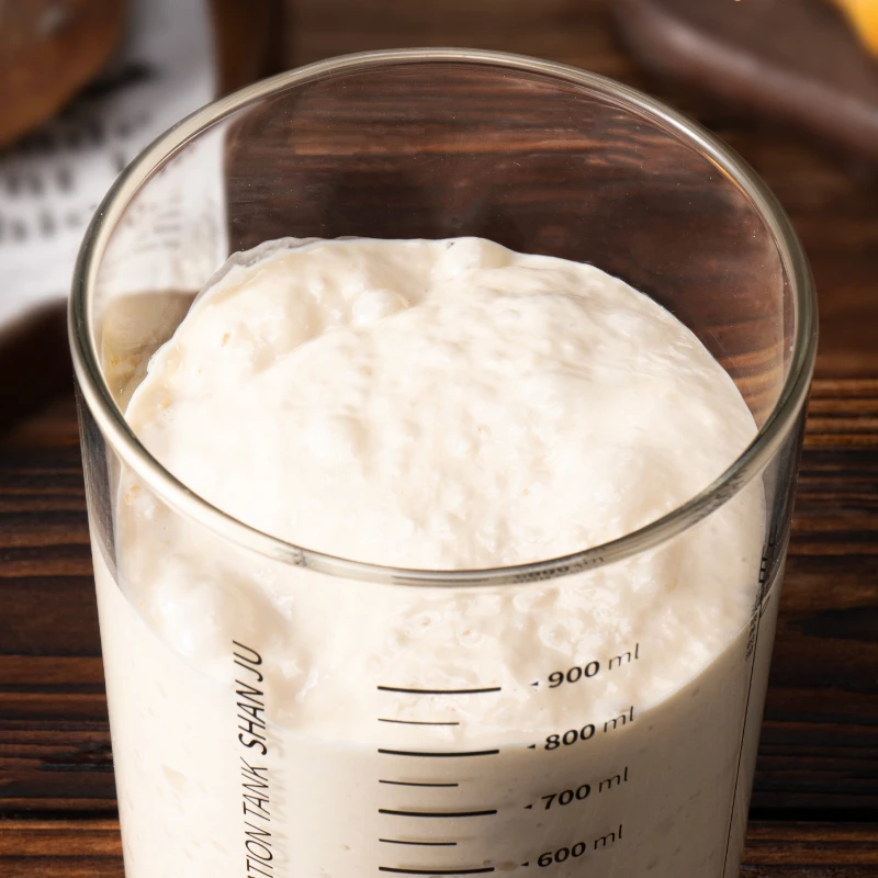 Zackoo 300/500/900ml Clear Glass Sourdough Fermentation Jar with Scale Metal Lid Reusable Dough Starter Container Food Storage