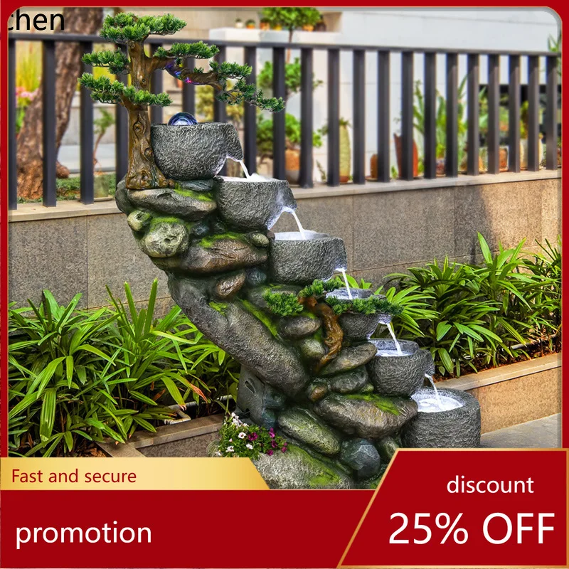 DSA Rockery Water Fountain Fish Pond Outdoor Garden Courtyard Circulating Ornament Landscaping