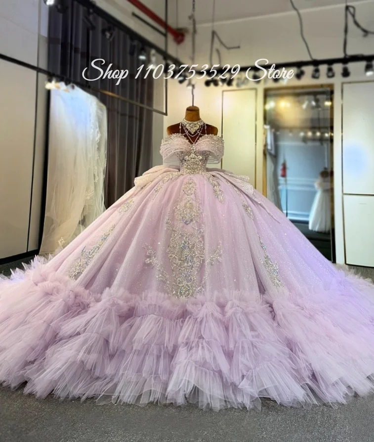 Customized Dreamy Luxurious Gemstone Quinceañera Gown Gorgeous Beaded Bow Ball Gown Vestidos De 15 Quinceañera Latin American