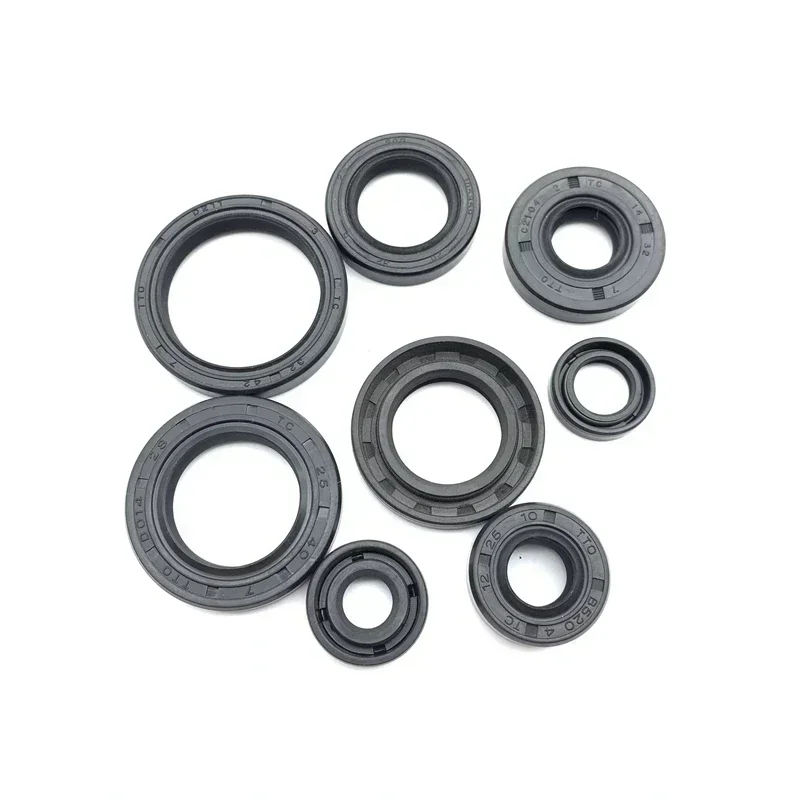 2Pcs ID 110~125mm OD 125~160mm Height 12~15mm TC/FB/TG4 Skeleton Oil Seal Ring NBR Double Lip Sealing Gaskets For Rotation Shaft