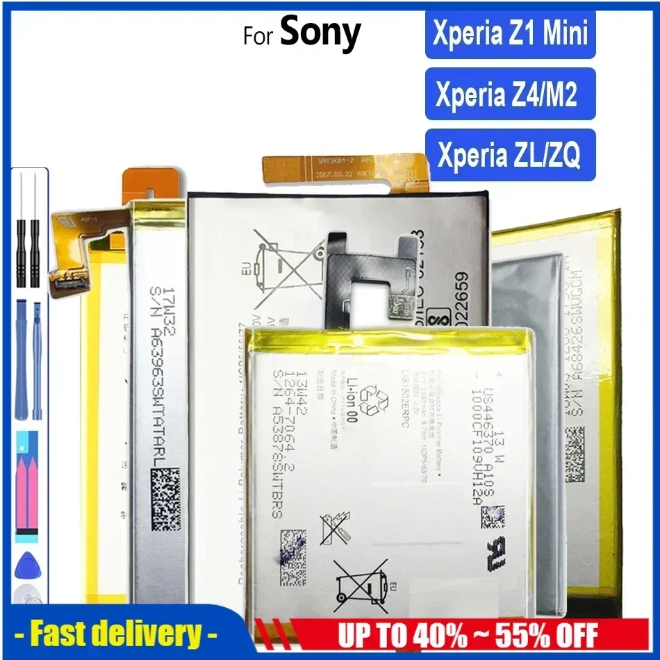 LIS1501ERPC Phone Battery For Sony L35h Xperia ZL ZQ C650X Xperia Z L36h L36i c6602 C5 Ultra E5553 Z3+ Z4 Z1mini Z1 Compact