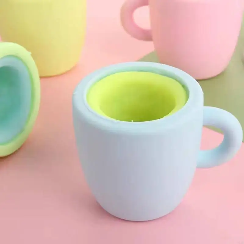 97BC – tasse d'écureuil à presser, jouet pour enfants, tasse d'écureuil maléfique sensorielle, anti-Stress, jouet en Silicone,