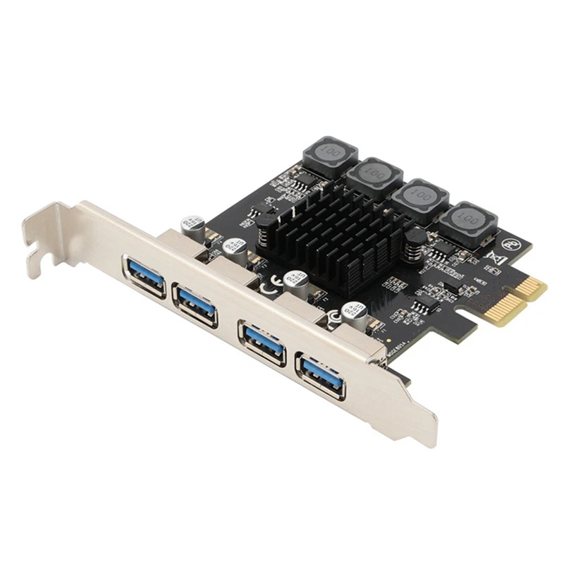 4 Port USB 3.0 PCI Express Card USB 3.0 PCI-E Expansion Card PCIE To USB 3.0 Adapter Card For PCIE 1X 4X 8X 16X Slot