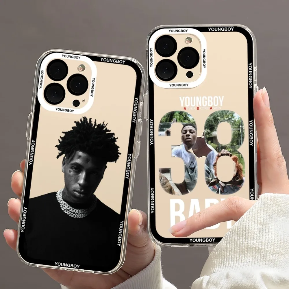 Rapper Youngboy Never Broke Again Phone Case For iPhone 16 11 12 Mini 13 14 15Pro Max Transparent Shell